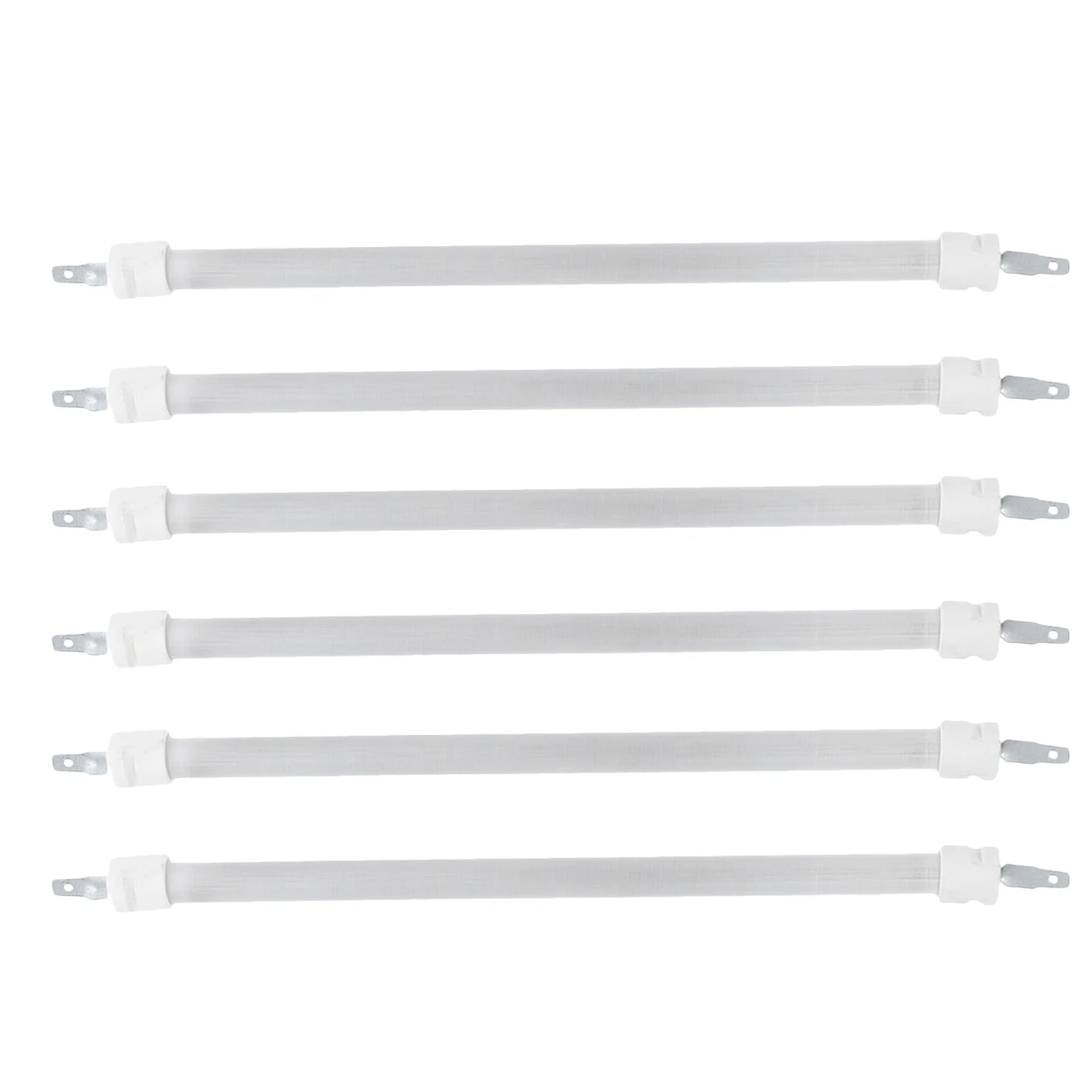 6pcs Electric Heater Tubes Replacement Bulb 10 Inch Quartz Lamp Elements Fast Heating Tube Rod Home Patio Heater Repair Parts