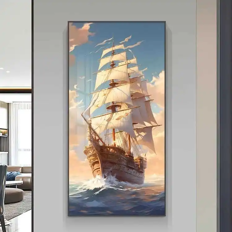 

Smooth sailing decorative paintings in the entrance corridor hanging paintings in the aisle