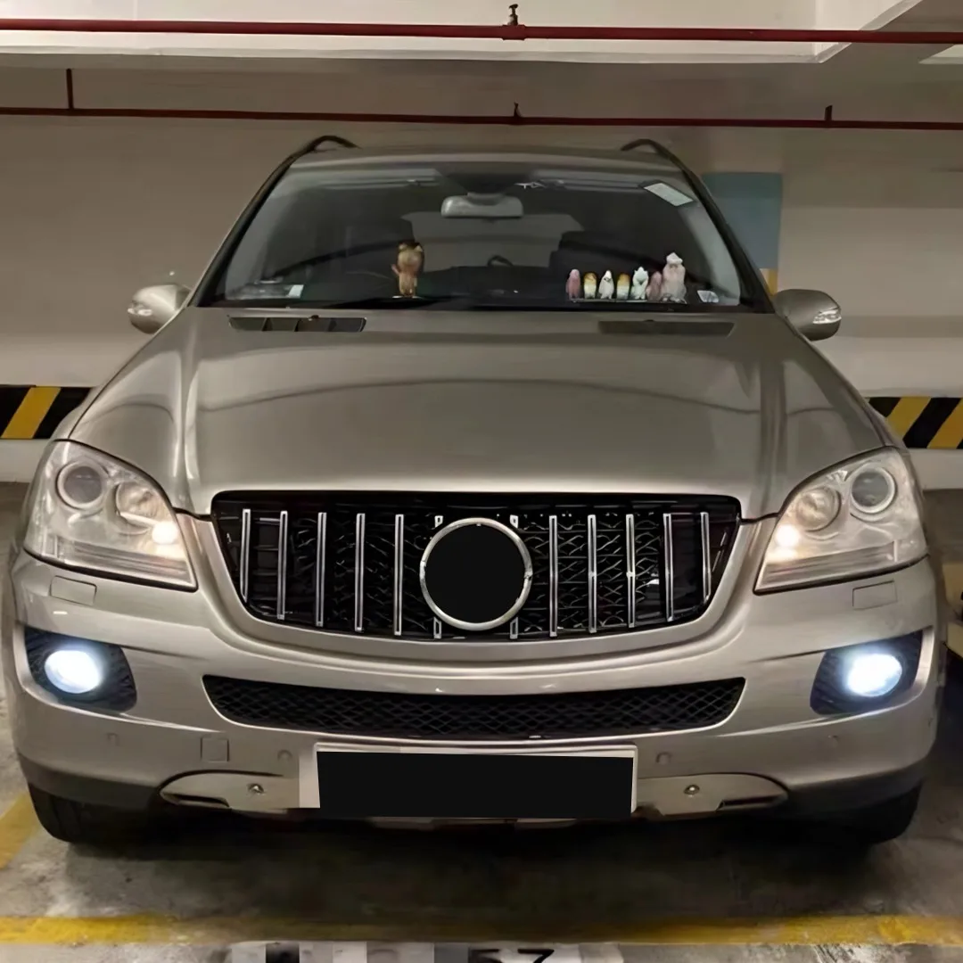 ตารางด้านหน้ากระจังหน้ากันชนปรับแต่งอุปกรณ์เสริมสําหรับ Mercedes Benz ML W164 2005-2011 ML300 ML350 ML500 ML550 GT เพชรสไตล์