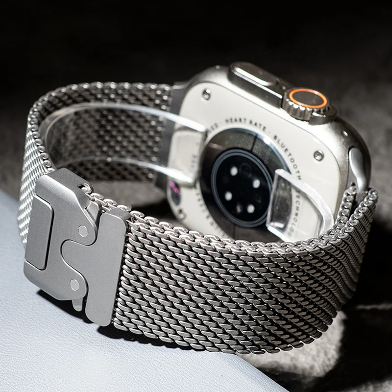 Official Milanese parachute Strap For Apple Watch Ultra 3 2 Bands 49mm 44mm 45mm 46mm 42 40mm 41mm iwatch Series 11 10 98765 SE3