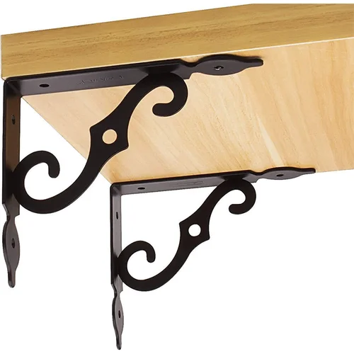 Imagen 2 del producto Soporte de ángulo de Metal de alta resistencia en forma de S, soporte de partición de ángulo recto, marco de soporte de ángulo de hierro grueso, 4 Uds.