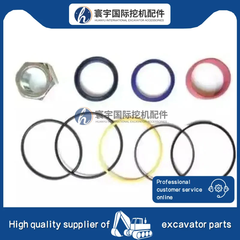 

Комплект уплотнений цилиндра стрелы, совместимый с запасными частями Bobcat 331 331E 334, 7162060.