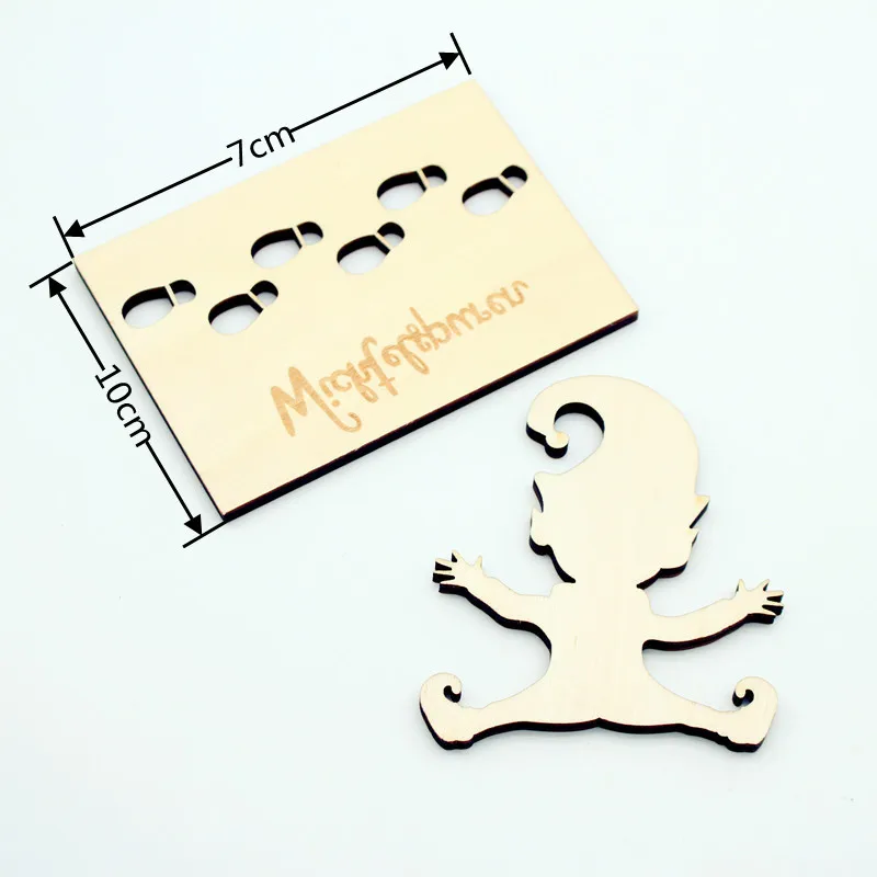 Dollhouse Mini Wooden Elf Dwarf Footprint Template BJD Miniature Christmas Model Doll Accessories Decoration Home Decor