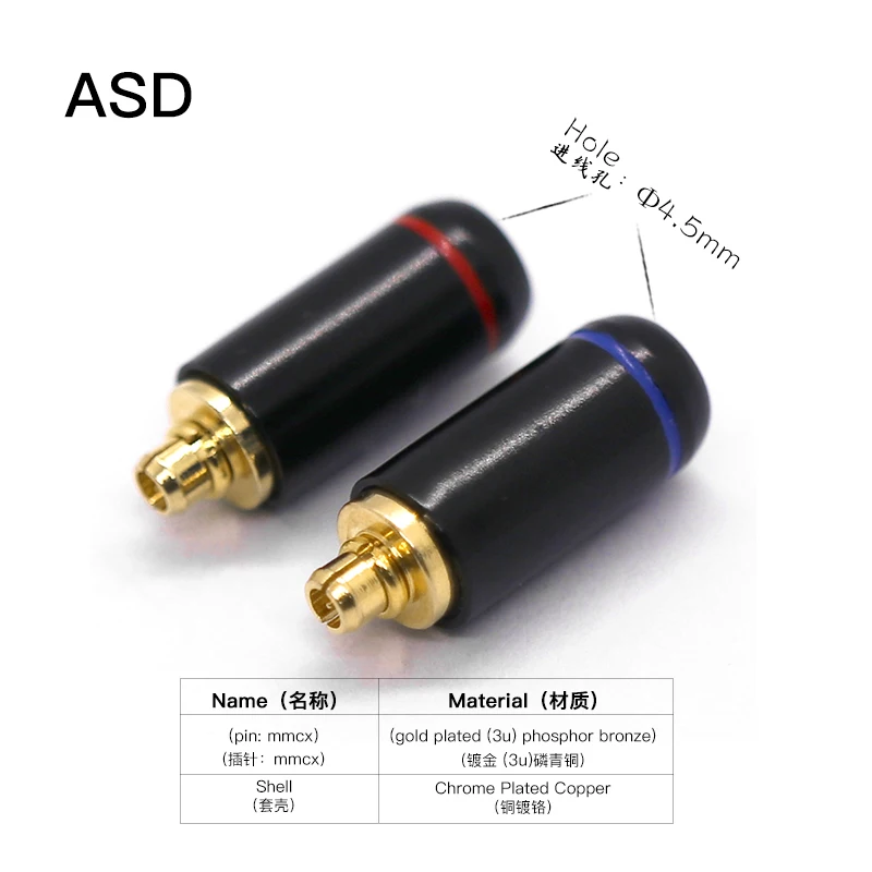 HAKUGEI ASD لتقوم بها بنفسك دبوس مخصص 0.78 Mmcx Qdc شقة 0.78 Ie200 Ie600 Ie900 A2DC N5005