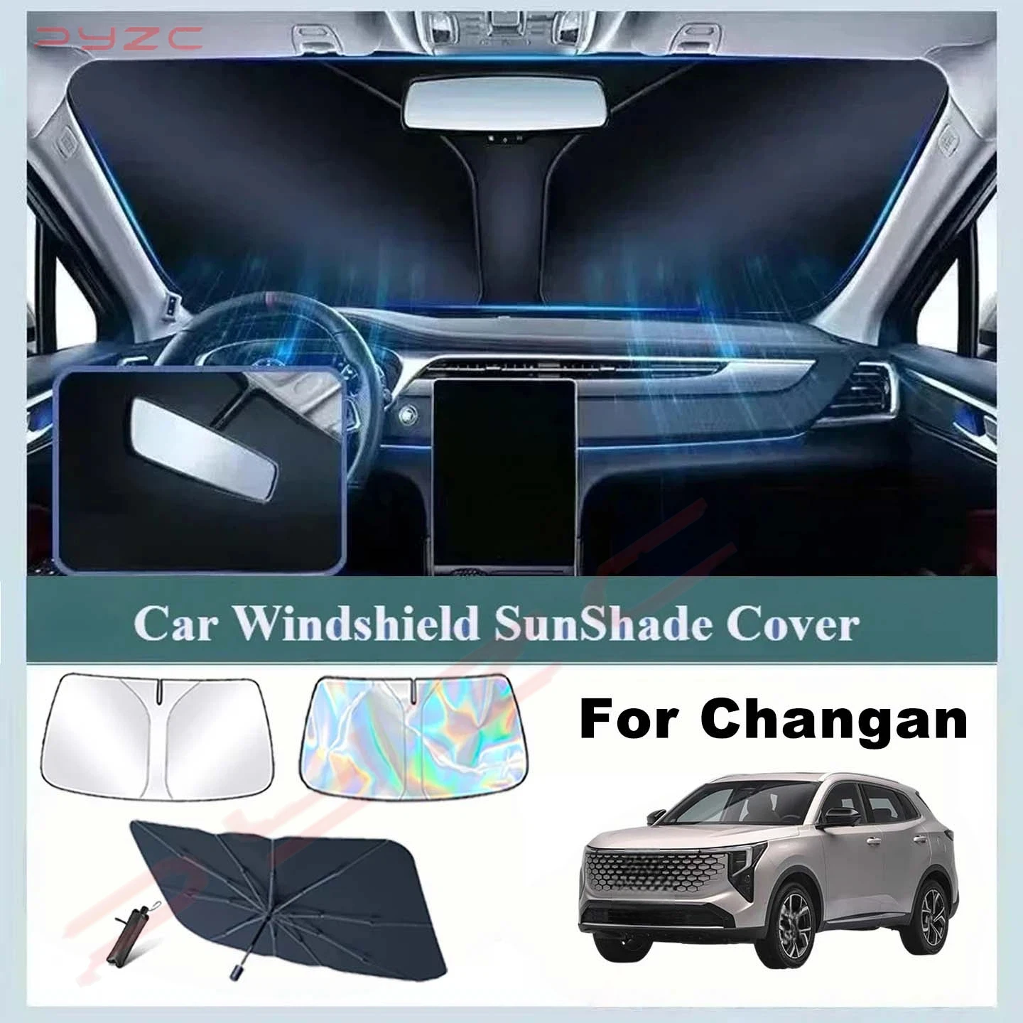 For Changan CS55 PLUS 2nd Generation 2023 2024 2025 Car Windshield Sunshade Cover Anti UV Protection Auto Parts
