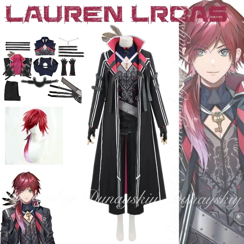 NIJISANJI Lauren Lroas First Team A Member Of Youth of the Urban Security Force The Dashing Officer Cosplay Costume Full Of Suit
