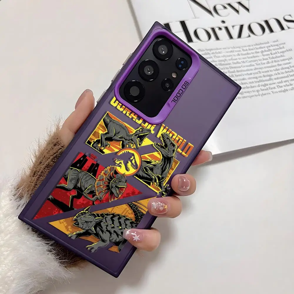 J-JurassicS coole Welt Handyhülle für Samsung Galaxy S25 Edge S24 S23 S22 S21 S20 Ultra Funda Silikon Silber Hülle