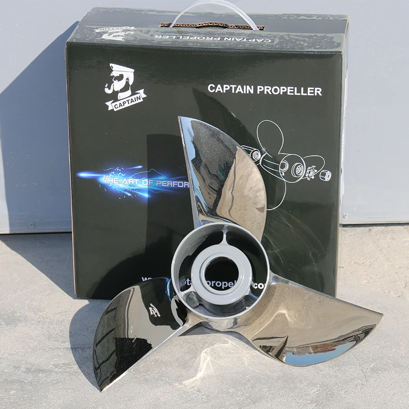 Captain 100% CNC milled blades Racing Propeller Fit MERCURY 25-70HP Pressed-in Hub Diameter 11 Pitch 14-17 3 Blades 13 Teech