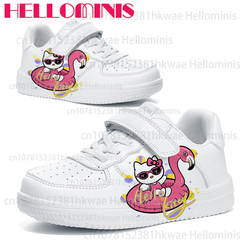 أحذية أطفال بنمط طباعة هالو كيتي اللطيفة للأولاد والبنات نعل سميك متين وقابل للتنفس هدية عيد ميلاد #2