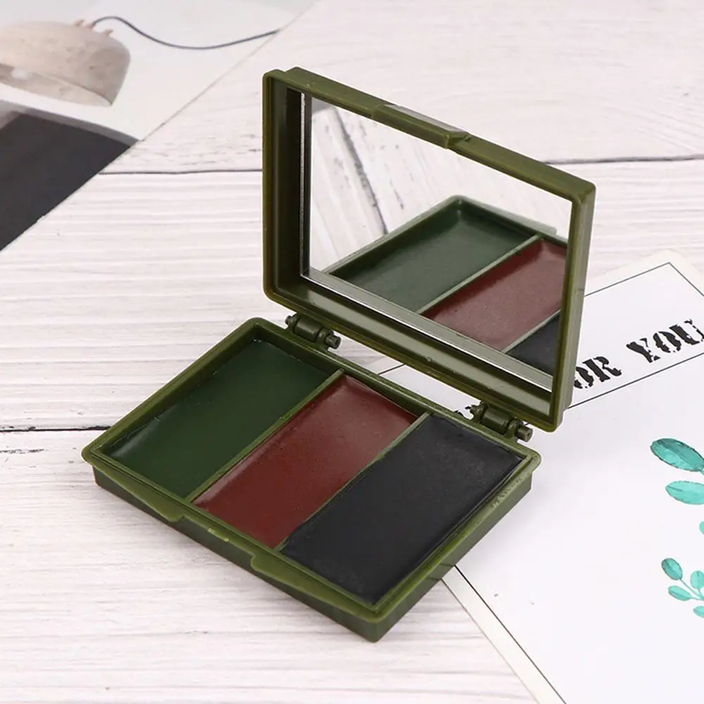 Kit di pittura facciale mimetica a tre colori Attrezzatura tattica per esterni Cs Field Olio per trucco mimetico reale per la miscelazione mimetica