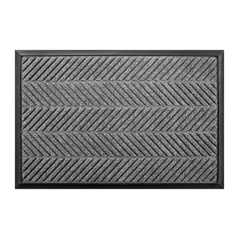 

1 PCS Non-Slip Heavy Duty Rubber Barrier Mat Embossed Type Gray Hallway Kitchen Runner Rug Door Mat