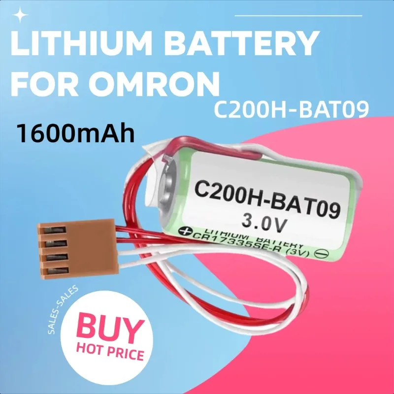 3V 1600mAh CR17335SE-R Non Rechargeable Lithium Battery For PLC C200 C200H-BAT09 Industrial Control Memory Backup Cell