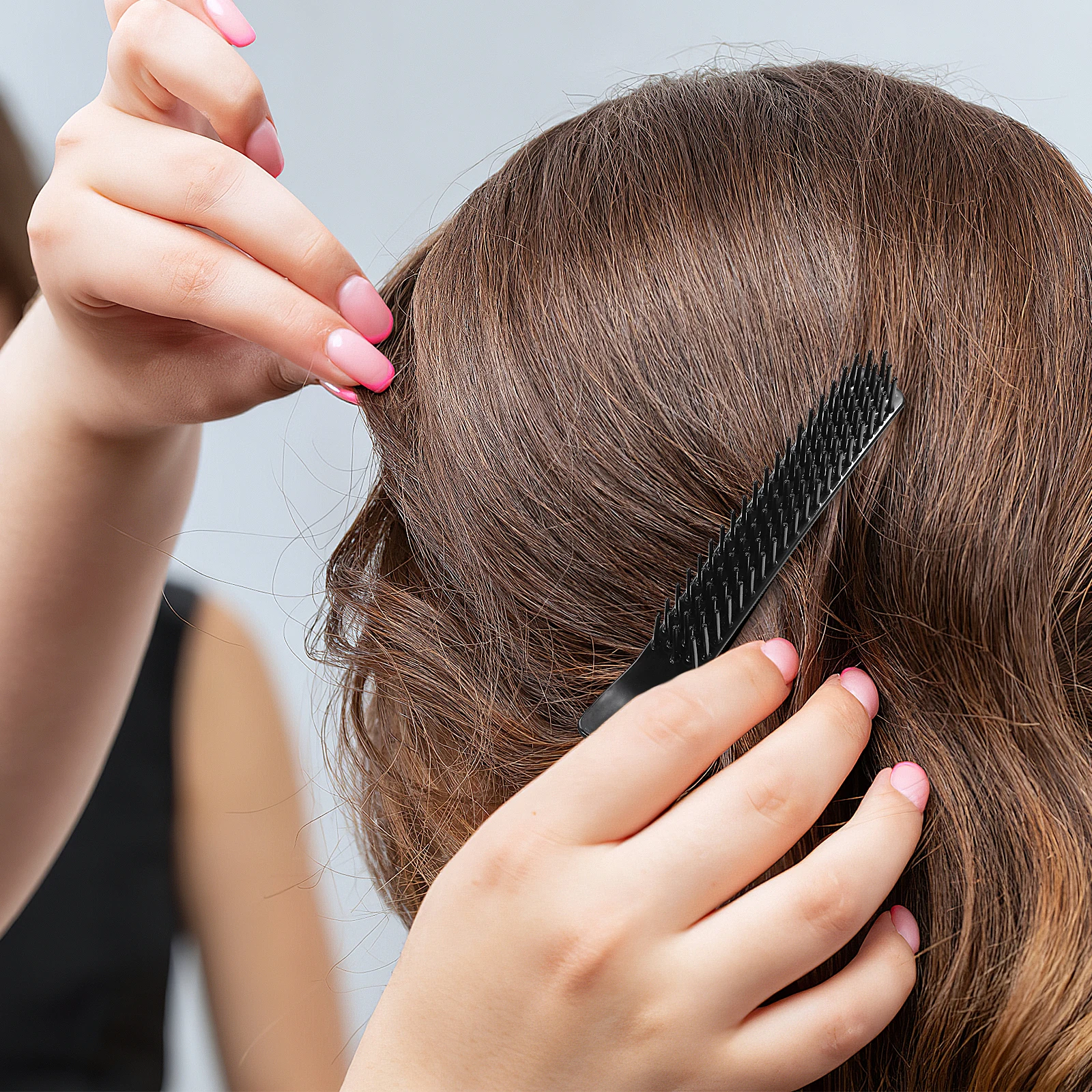 3 個のヘアスタイリングクリップワイドトゥースコームレイヤリングカット染色サロン使用多用途理髪ピンプロのサロンクリップ