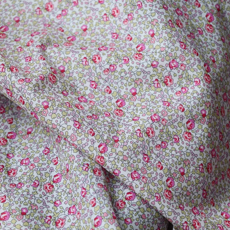 New Floral 100% Cotton 80S Like Liberty Fabric Digital Printing For Sewing Cloth Dresses Skirt Kids Designer  Purses