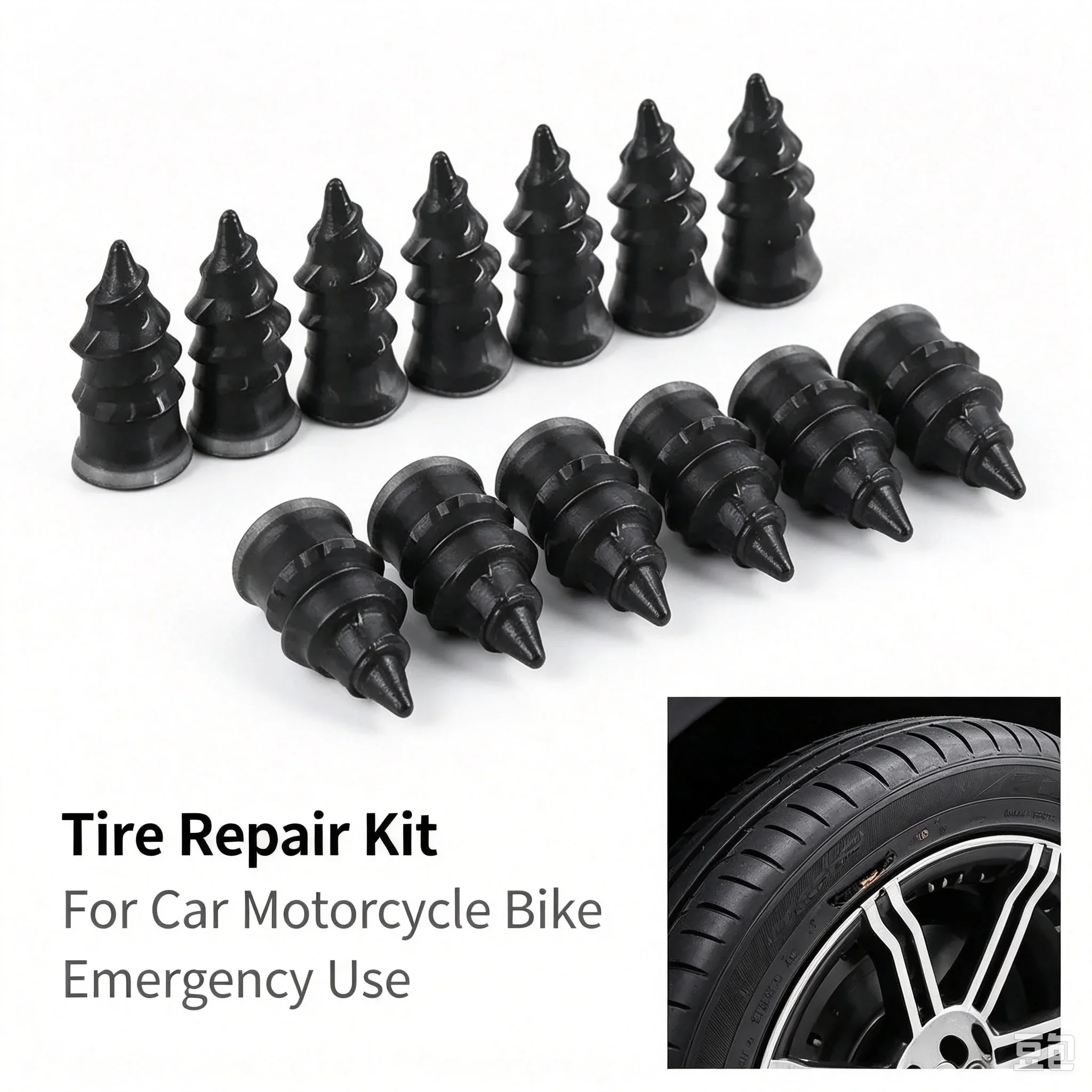 10-300pcs Car Motorcycle Vacuum Tyre Repair Rubber Nails Puncture Repair Tools For Truck Scooter Bike Tire Accessories
