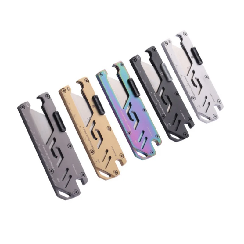 EDC Multifunctional Bottle Opener Multipurpose Utility Blade Pocket EDC Knife Parcel Letter Package Opener Paper Knife Cutter