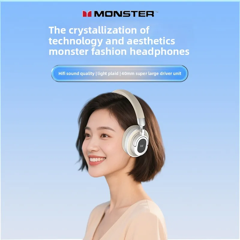 Monster XH11 New Arrival Wireless Head - Band Bluetooth Headphones with ANC Noise Reduction Long - Battery Life for Music Lovers