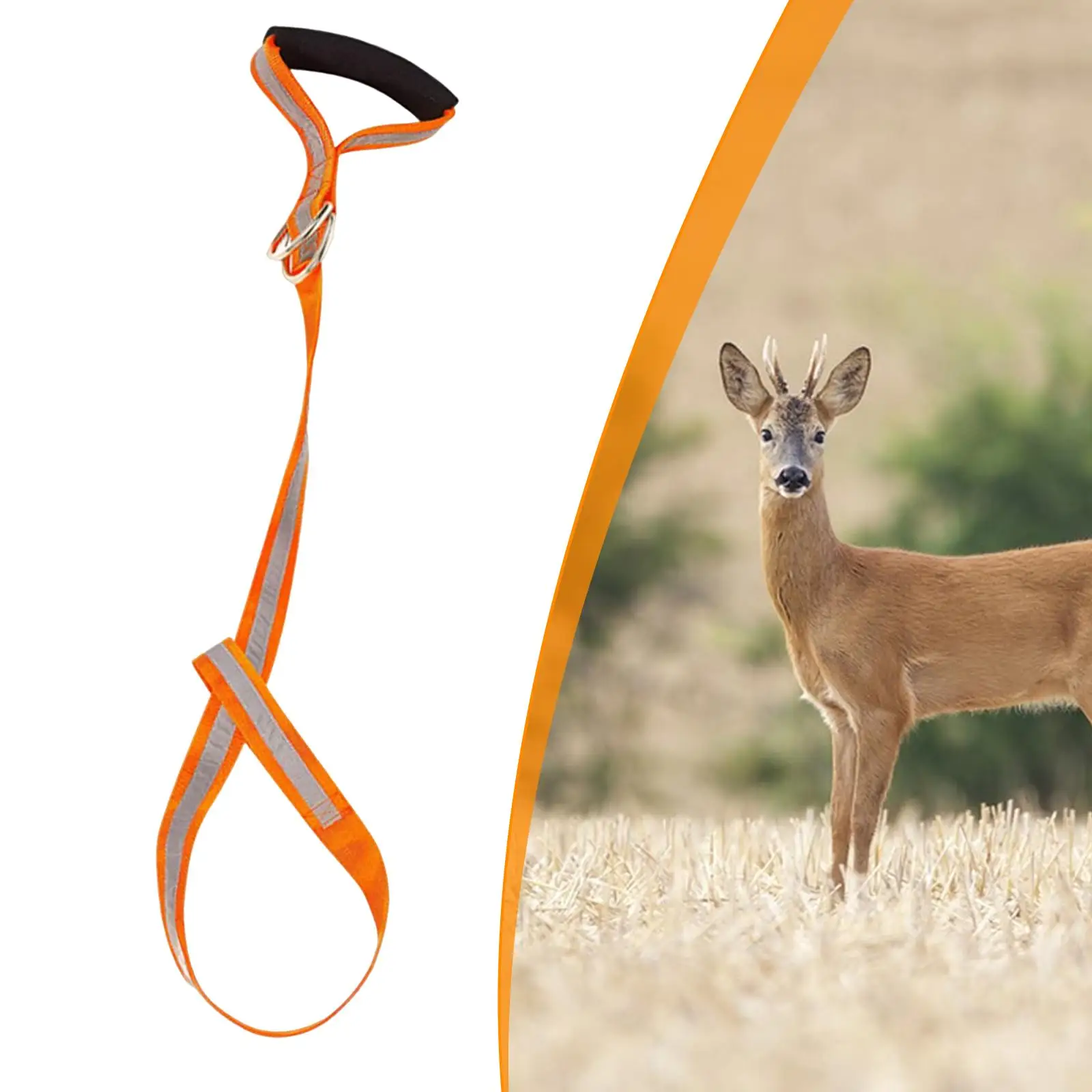 

Deer Drag Harness Durable Deer Drag Strap with Comfortable Handle Tow Rope Hunting Gear