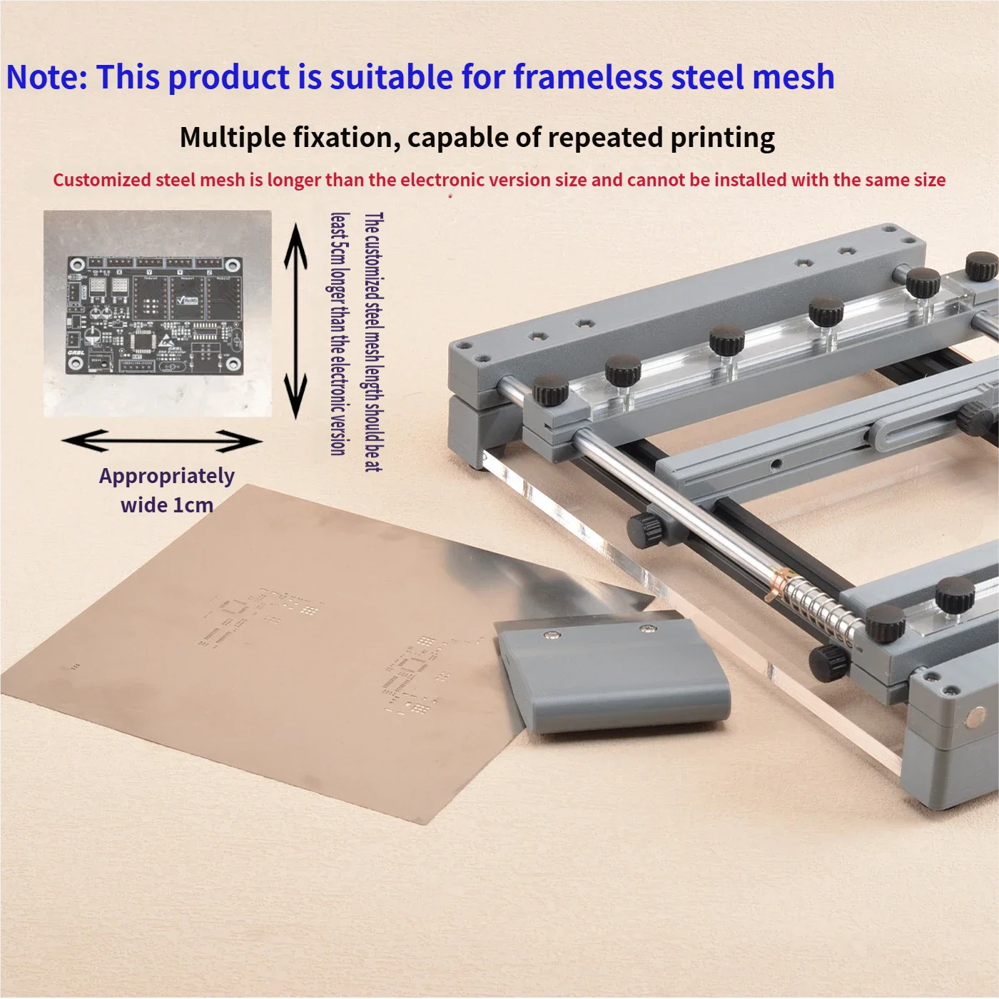 Desktop SMT Screen Printing Machine 150/250MM Manual PCB Stencil Printer Precision Alignment for Solder Paste