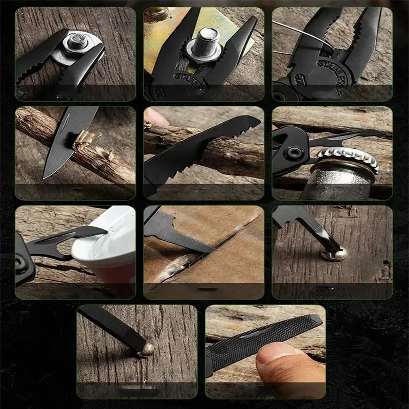 30 in 1 Camping Multitool Multi Plier Folding Plier Wire Stripper Outdoor Pocket Mini Portable New Arrival Hand Tools Knife