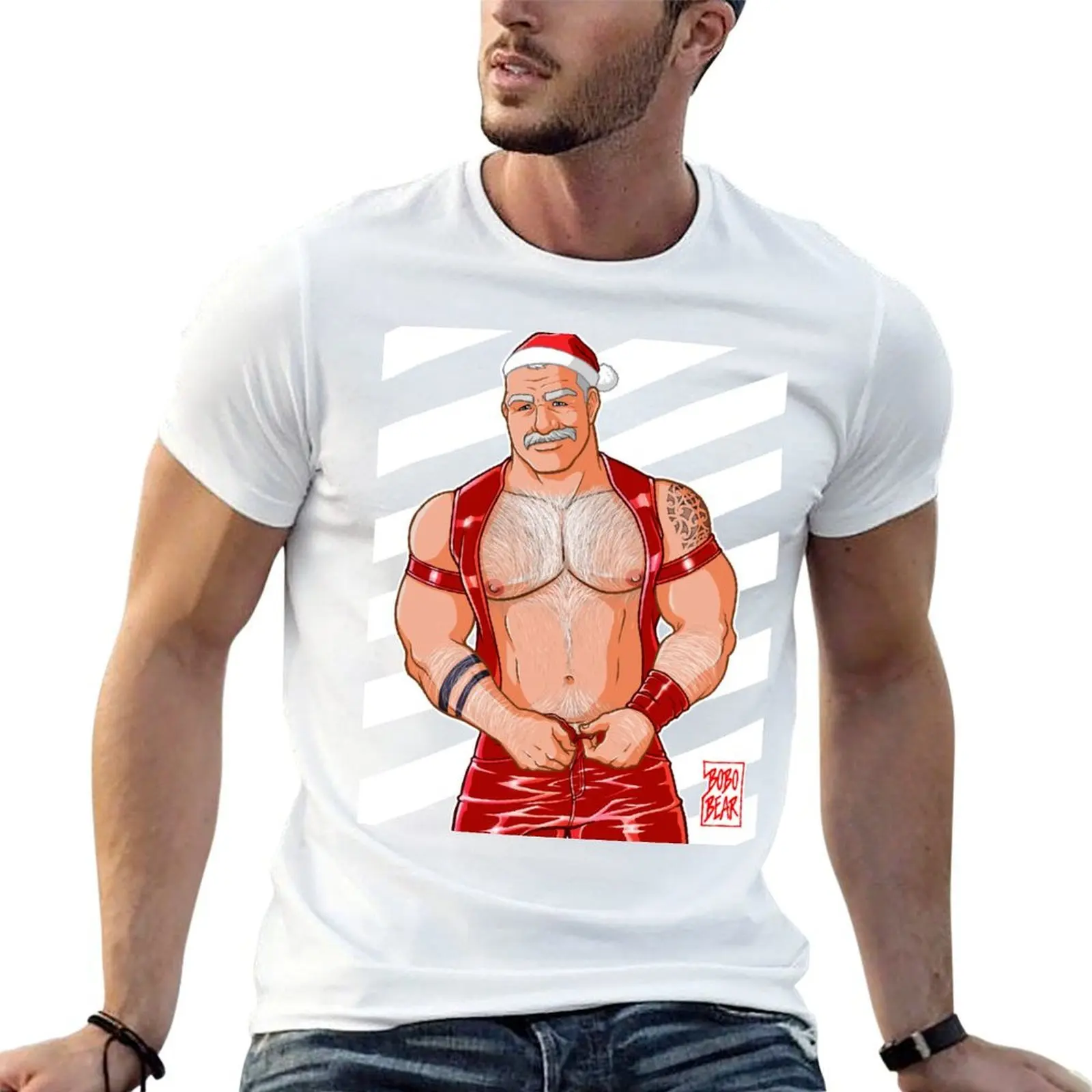 

DADDY LIKES LEATHER - XMAS EDITION T-Shirt anime tshirt funny t shirts man t shirts for man cotton soft T-shirt