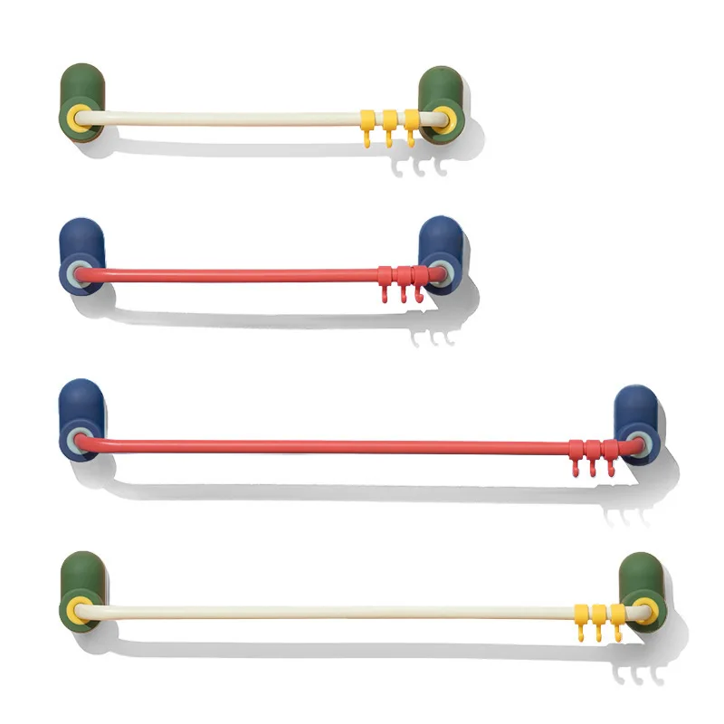 

Creative Cute Bathroom Slippers Towel Rack Wall-mounted Shoe Storage Punch-free Toilet Towel Rack With Hook Rack