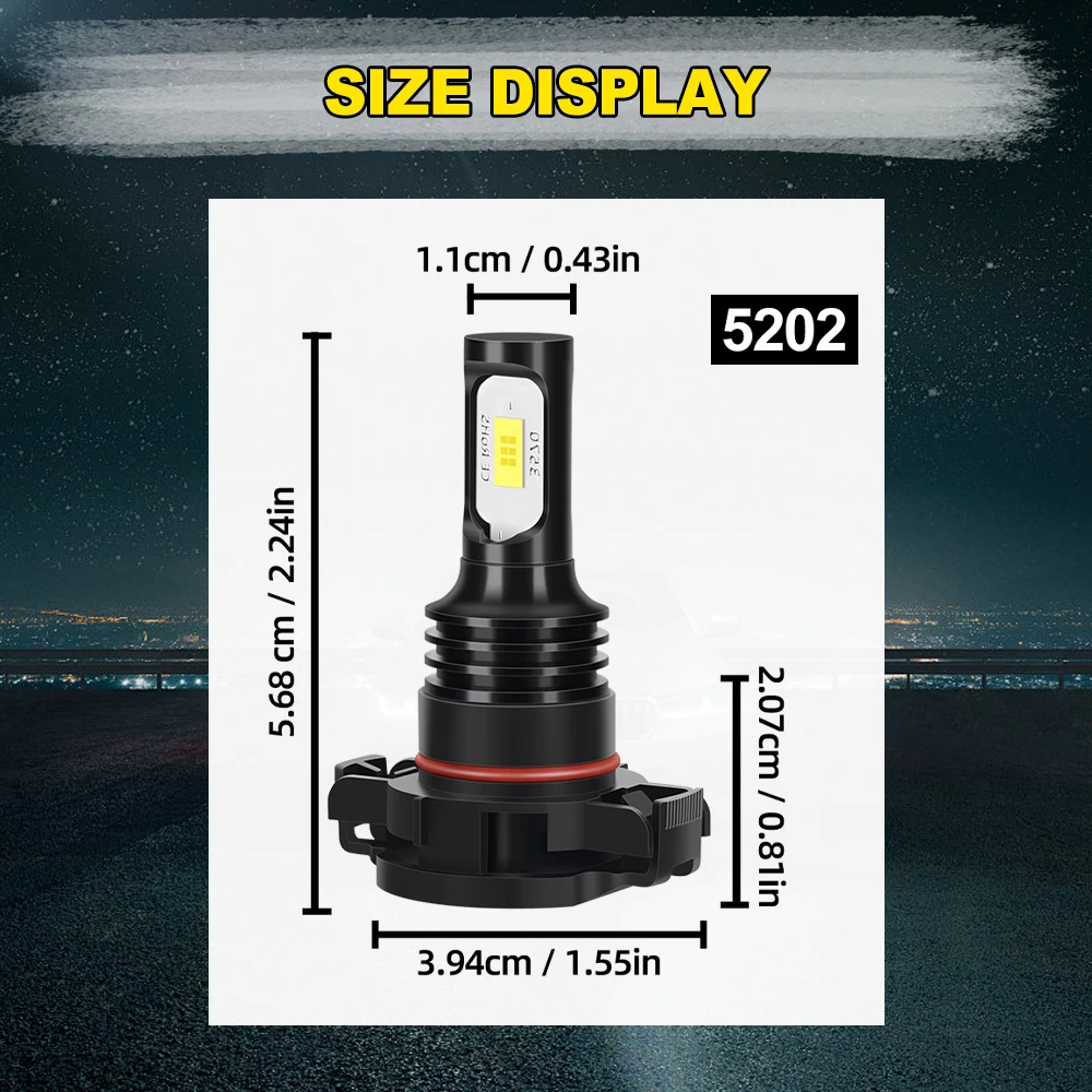 سيارة LED الضباب الخفيف 5202 3570 CSP عالية الطاقة 120 واط DRL مصباح قيادة 6000 كيلو الأبيض مصباح الضباب ل دودج جراند قافلة 2010-2019