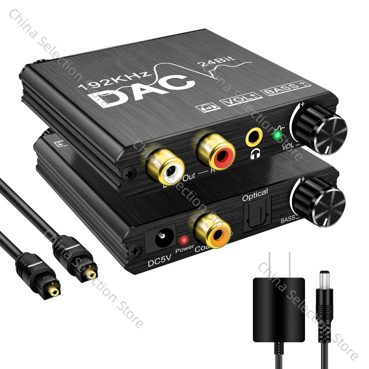 Digital To Analog Audio Converter Volume Adjustment Woofer Controller 192Khz Digital To Analog Audio Converter