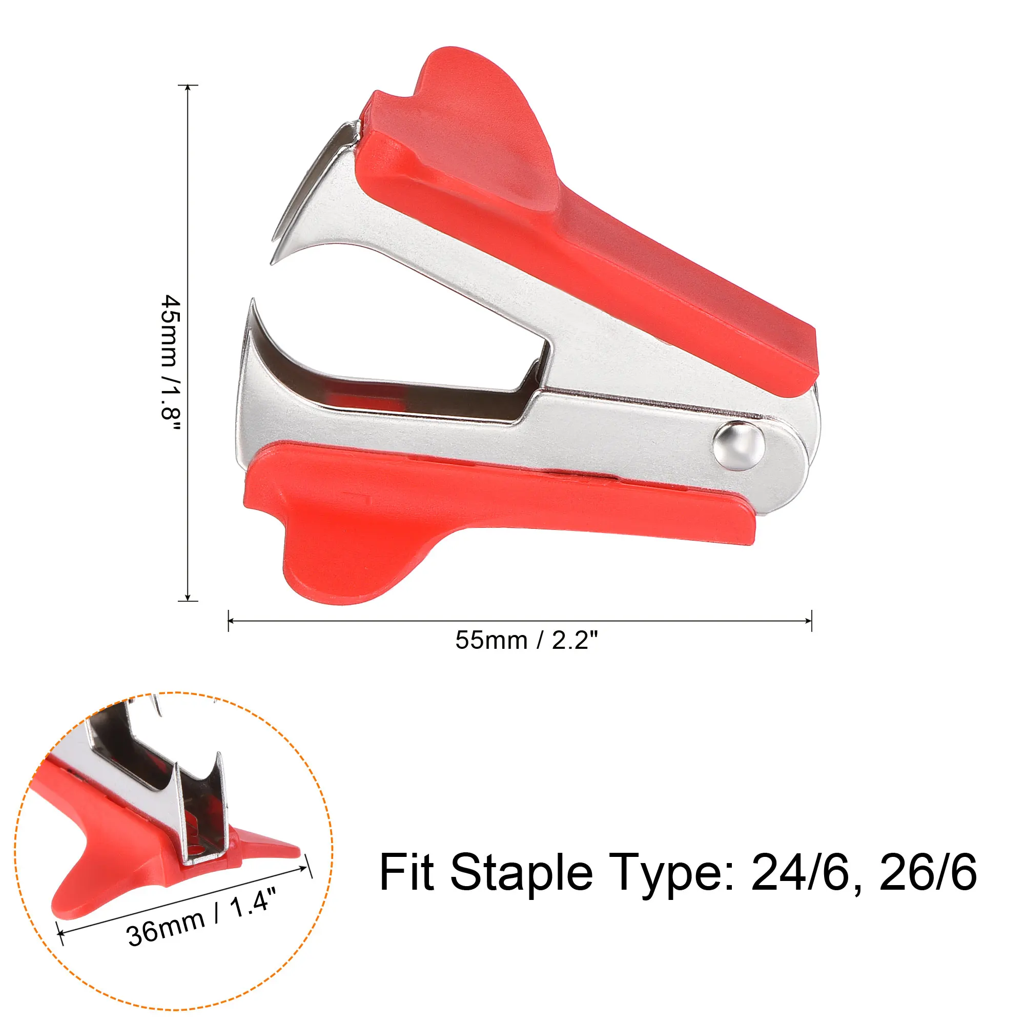 3Pcs Simulate Canine Teeth Staple Remover Mini Manual Nail Puller for Office Staff Stationery Staple Pluck Out Remove Tools