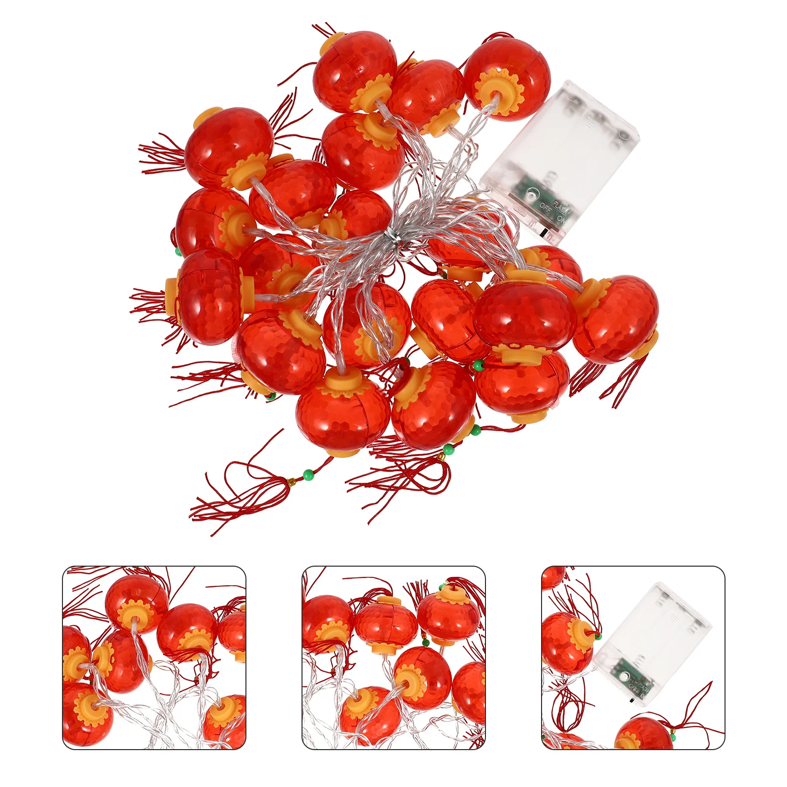 1 قطعة سلسلة فانوس أحمر ضوء النمط الصيني 3 متر طول التصميم الكلاسيكي مهرجان الربيع في الهواء الطلق معلقة لوازم الديكور