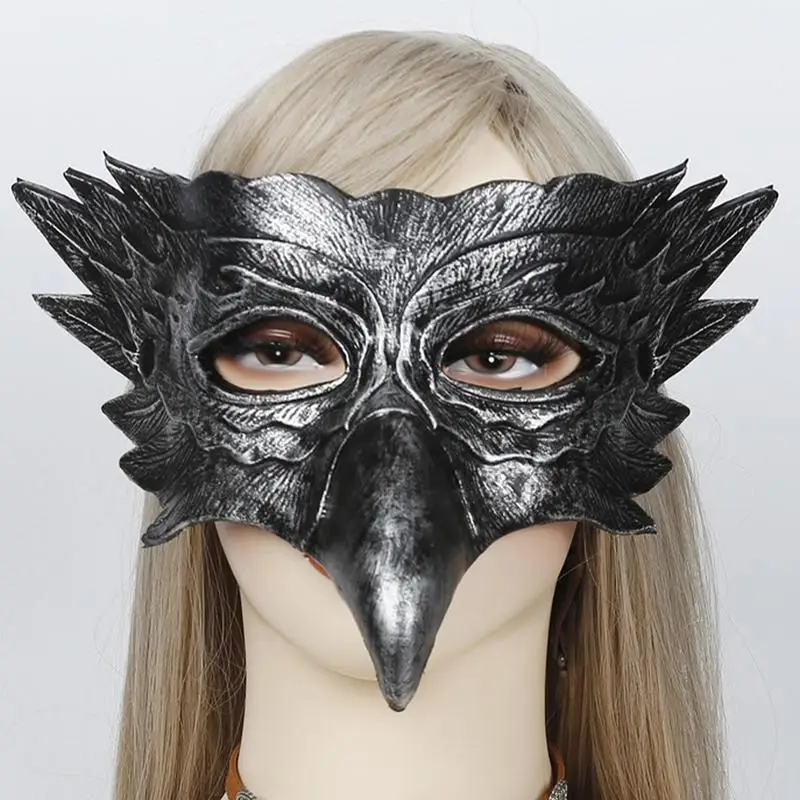 Animal 3D Eagle Beak Mask Cosplay Crows Parrot Pu Masks Masquerade Halloween Carnival Party Costume Props cosplay accessories