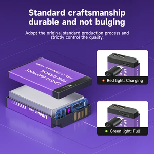 PALO LP E17 LP-E17 Batterie mit Typ-C-Eingang für Canon SL2 SL3 RP 200 250d M3 M6 M6 750d 760d T6i T6S 800d 8000d 77d Kuss x8i 8 Hauptverkäufe gefälschte Batterie Canon SL3 - №3