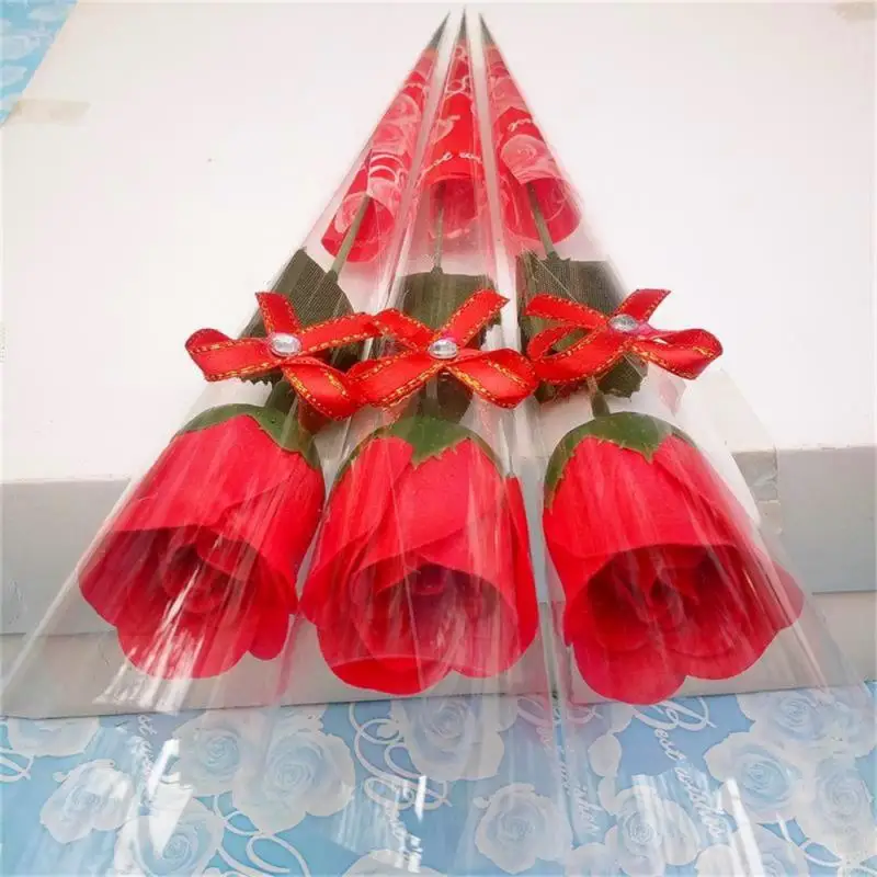 Artificial Flower Rose Never Wither Soap Flower Bouquet Scented Petal Home Decor Christmas Valentines Day Mothers Gift