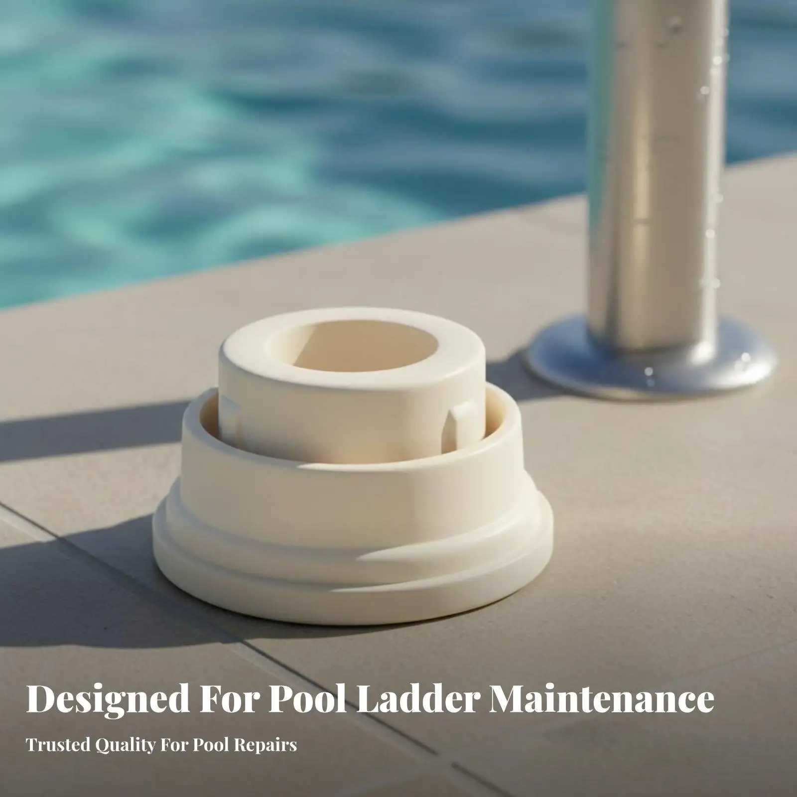 Pool Ladder Replacement Part ABS Plug for Ladder Stability Repair for Saltwater Sunlight Resistant Pool Use