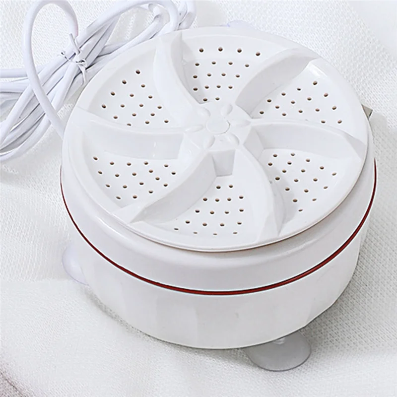 2PCS Mini Washing Machine USB Two-Way Rotating Turbine Portable Washing Machine for Sock Underwear for