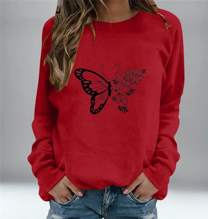 هودي نسائي بأسلوب الشارع بأكمام طويلة من القطن برقبة مستديرة سترة مريحة فضفاضة قطعة واحدة مجموعة الشتاء