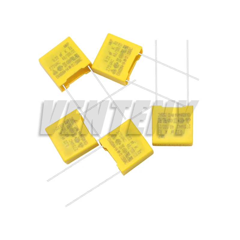 50pcs/Lot Polypropylene Film X2 Safety Capacitor Assorted Kit 275VAC 10Values Each 5pcs 1NF - 1UF