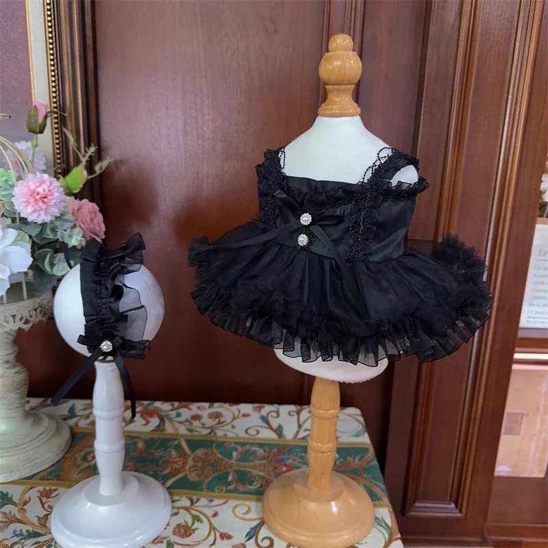 20cm cotton doll clothes 10cm doll dress, sexy slip black dress free shipping