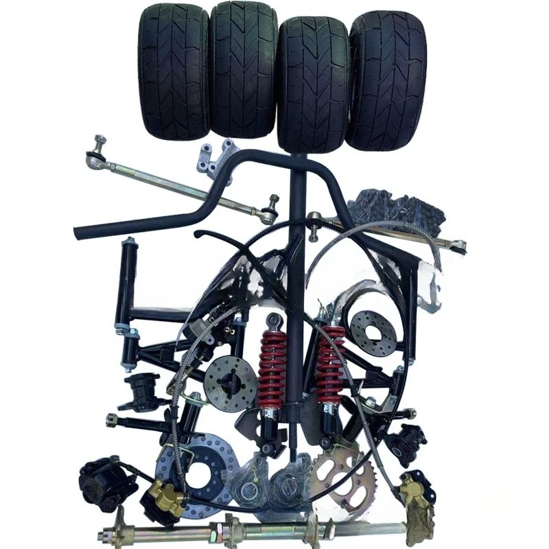 DIY four-wheel modification box kart accessories kart front suspension, front and rear rocker arms full set of frame wheels