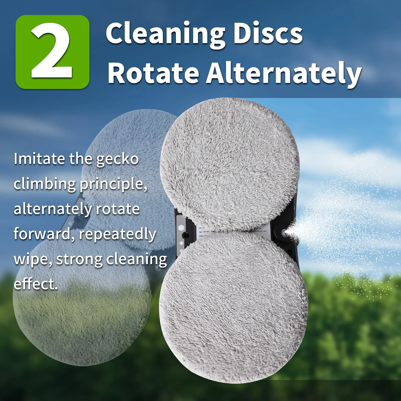 Smart Window Cleaning Robot Water Jet Ultra-thin High-rise Glass Cleaning Large Suction Electric Window Cleaning Machine