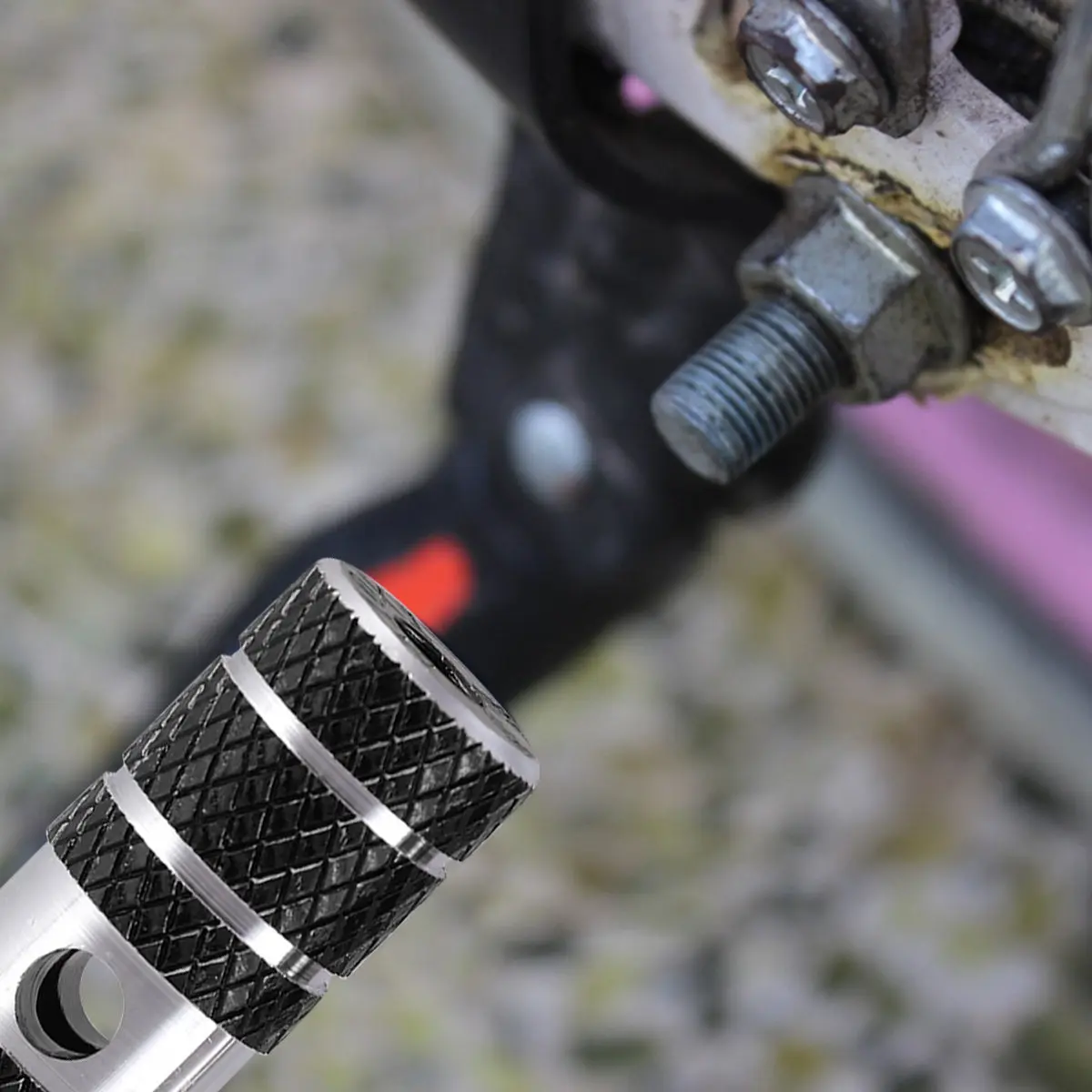 

2Pair Aluminum Bike Peg Stunt Cylinder Pedal 9.5mm 10Mm High Hardness Strong Mounting for Outdoor Cycling Rider Accessory