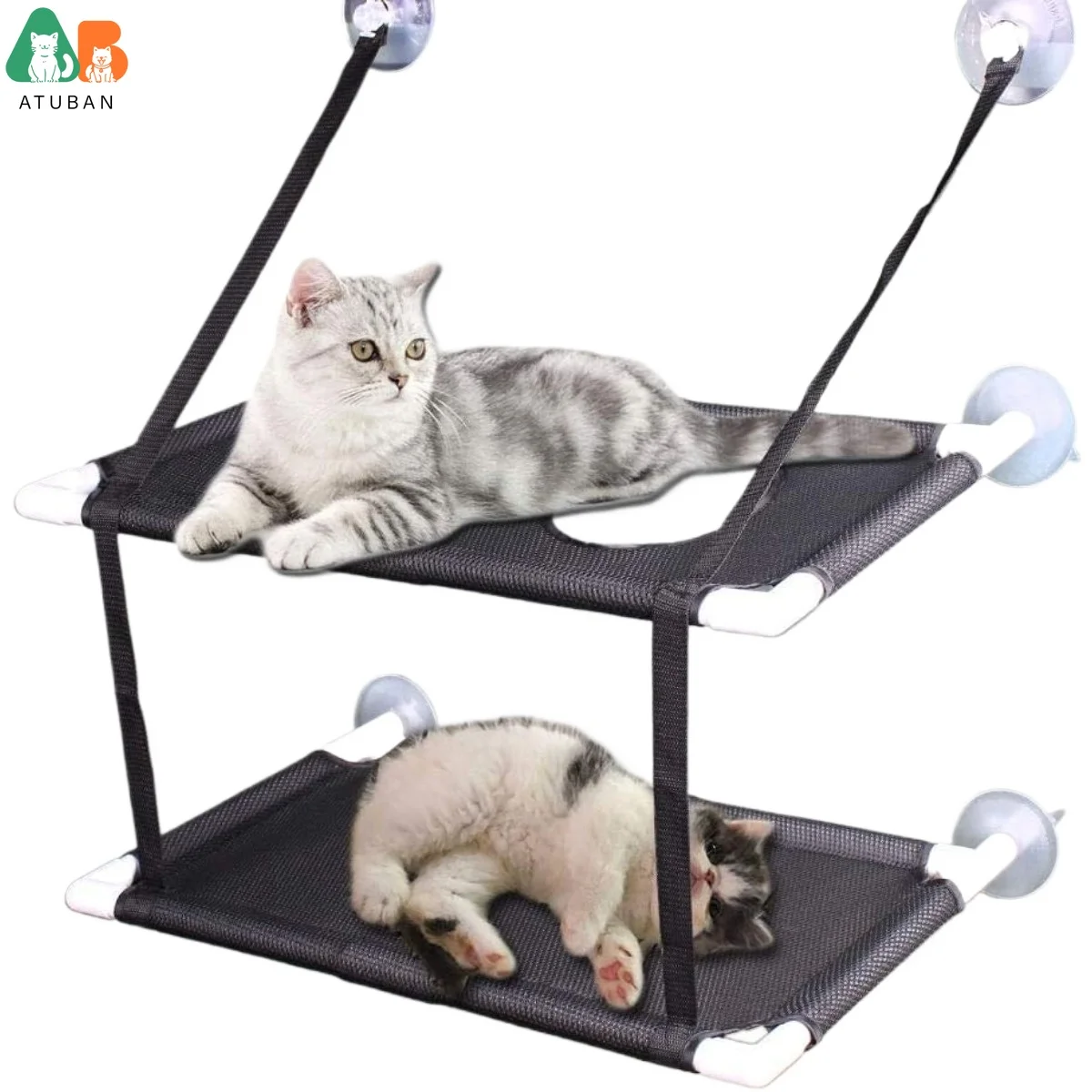 

Kitty Sunny Seat - Cat Window Perch Cat Window Bed Hammock Up to 44lb Can Be Installed on Small Window Soft Mats for Cats Kitten