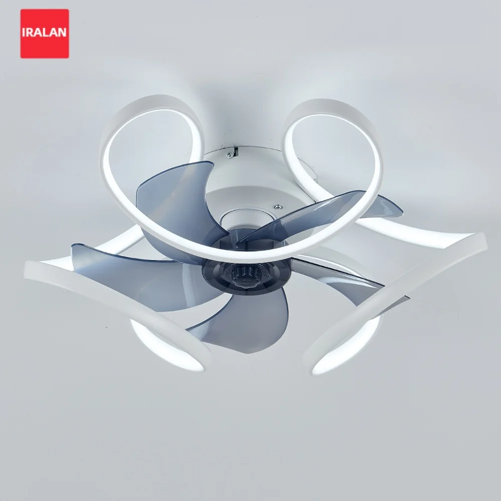 

IRALAN Ceiling Lamps Fan Modern Smart Bedroom Ceiling Fan With Light Remote Control Dimmable LED Fan Light Home Decoration