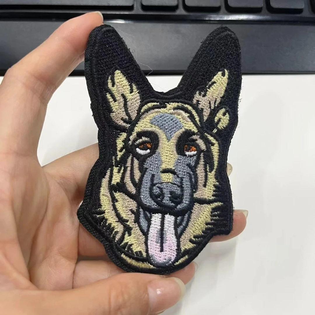 Toppe ricamate da pastore tedesco K9 Tactical Dog Morale Badge emblema militare zaino Hook & Loop Sticker