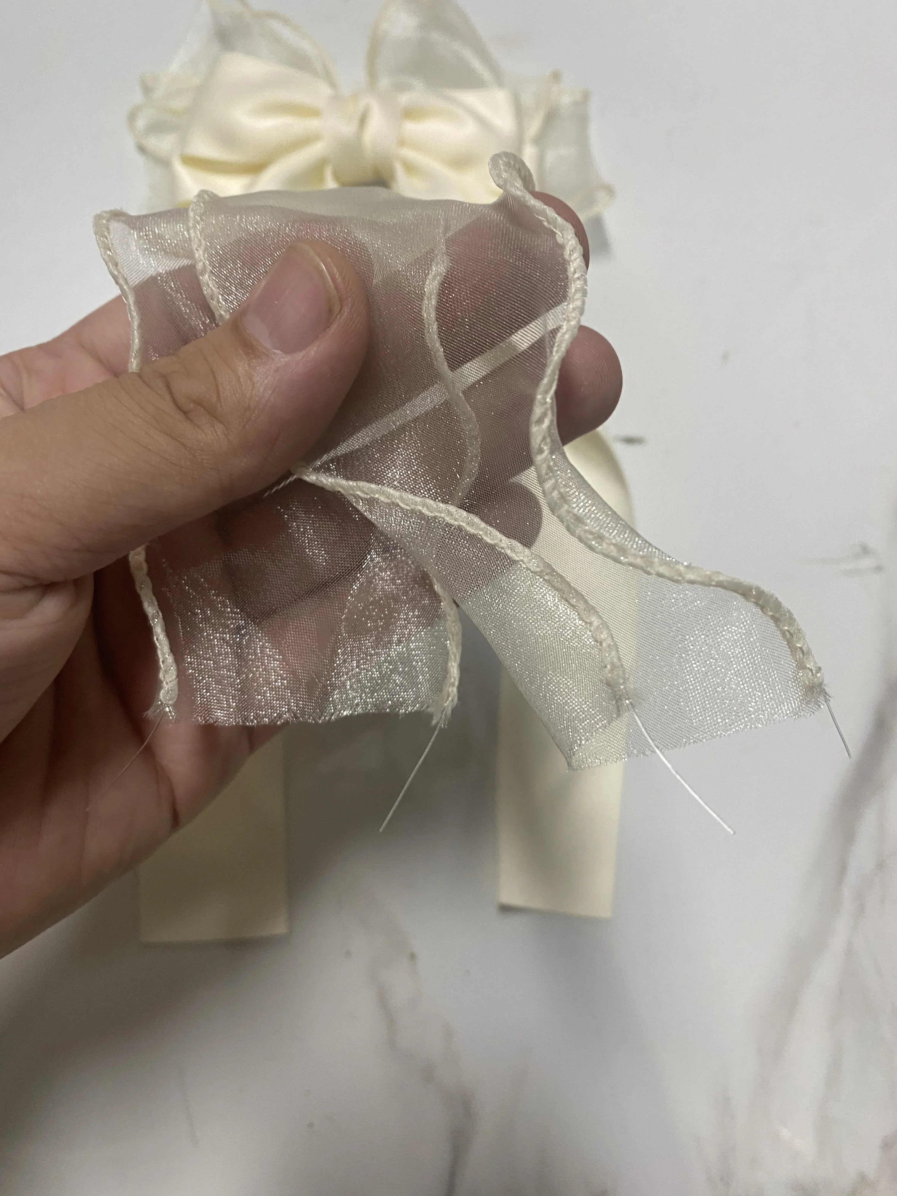 Mädchen-Haarspange aus Chiffon mit Schleife, elegante Haarspangen mit langem Band für Kinder, Hochzeit, Abschlussball, Alltag, französischer Stil, Haar-Accessoires – Detail 4