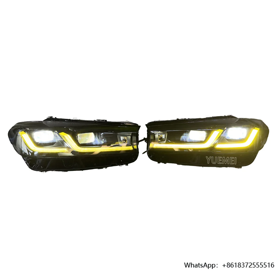 

Suitable for 5 Series G30 LCI Black Shadow Color and Yellow White Switching DRL LED Headlights