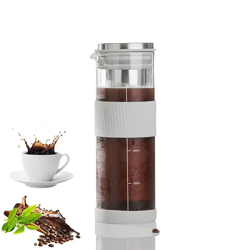 

Cold Brew Coffee Kettle 800Ml Portable Cold Brew Iced Coffee Maker Ice Drip Coffee Pot with Removable Stainless Steel Filter