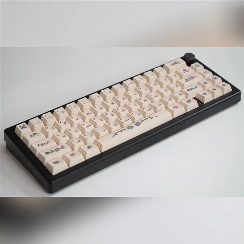 Tyynich-Clavier mécanique rétro avec sublimation de matériau, sans profil, capuchon de touche, 135 prédire, PBT