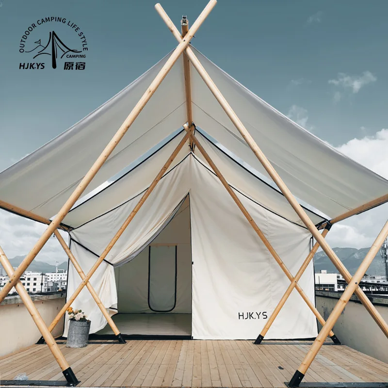 Affordable Luxury Tents,Outdoor Camp Tent Hotel Wild Luxury Camping B & B Resort Scenic Area Double-layer Windproof Professional