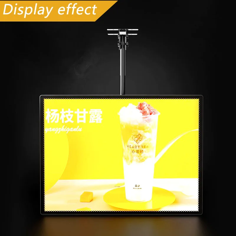 Ultra thin TV billboard, lightbox, illuminated menu display, price list, catering, ordering, LED wall mounted